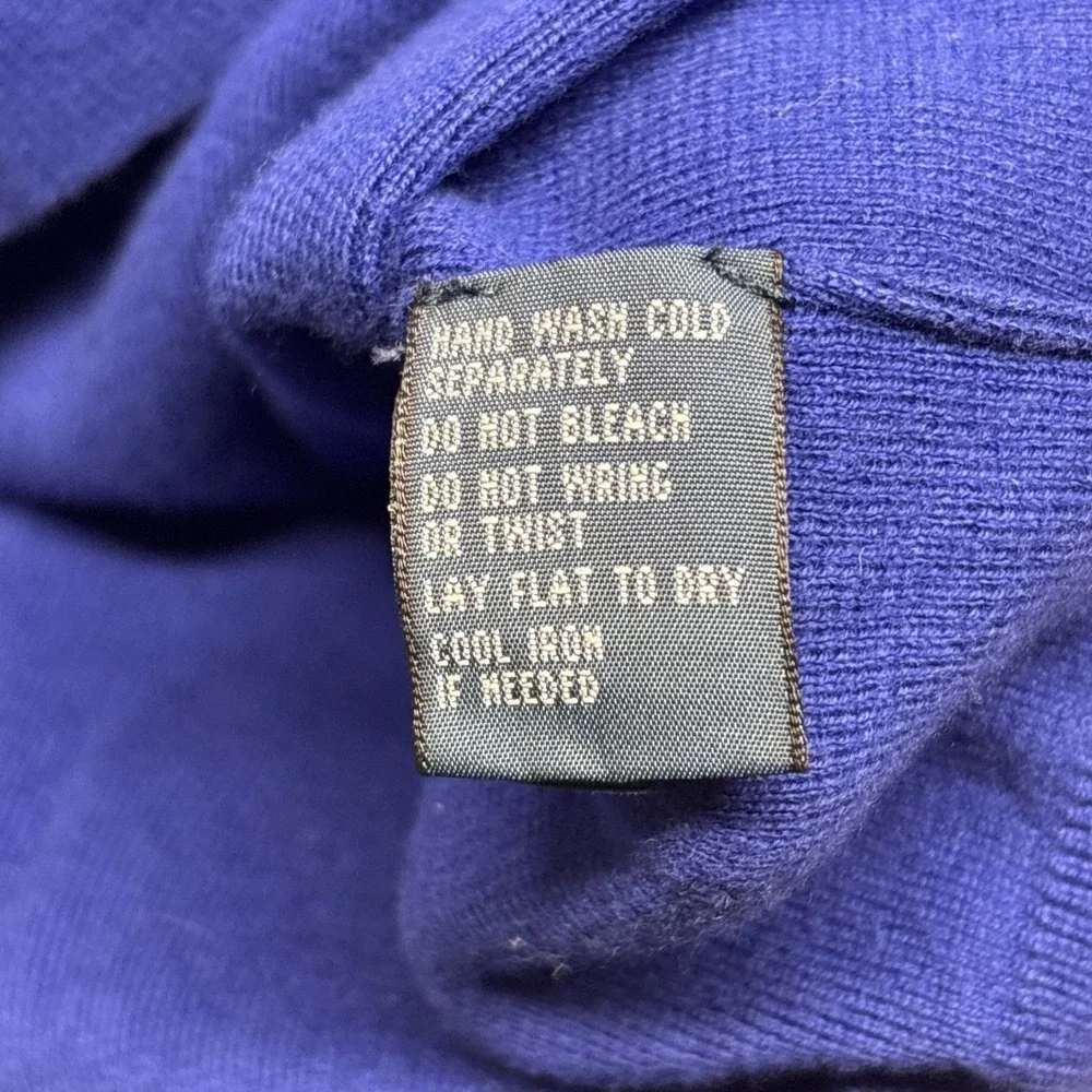 Vintage Polo Ralph Lauren Sweater Vest‎ Mens Large Blue 100% Pima Cotton Elastic